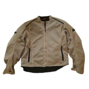 Sedici Silver and Black Mens Mesh Motorcycle Dirtbike Jacket XL EUC